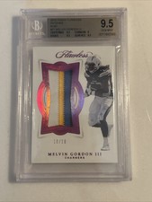 2018 PANINI FLAWLESS PATCHES RUBY #27 MELVIN GORDON III BECKETT 9.5 GRADED 10/10