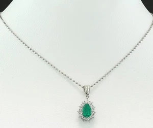 EXKLUSIV Smaragd-Brillant-Collier Südamerika Top Farbe Wert 5.000 Euro - Picture 1 of 3