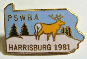 sports vintage 1981 Harrisburg pswba women bowling enameled lapel pin 45389 - Bild 1 von 3