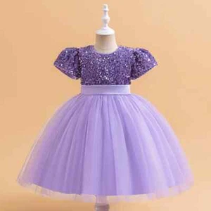 Summer Sequins Party Dress Girl Christmas Costume Princess Birthday Prom Gown - Picture 1 of 31