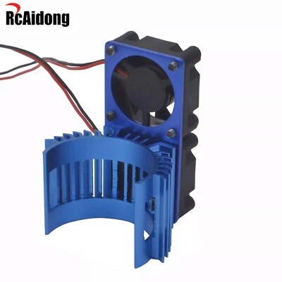 1:10 Motor HeatSink & Dual Twin Cooling Fan for Traxxas Slash 4x4 RC Buggy Parts - Image 1 of 4
