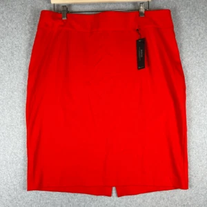 Lane Bryant Womens Plus Size 18 Mini Pencil Skirt Red Back Zipper Slit NWT - Picture 1 of 6