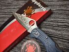 🔥New Spyderco Delica 4 KnifeJoy Exclusive VG10/Damascus Blue FRN C11FPNBD-📬-