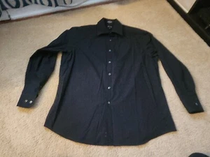 Men's Axcess A Claiborne Company Black Button Up 17 (34-35) - Picture 1 of 8