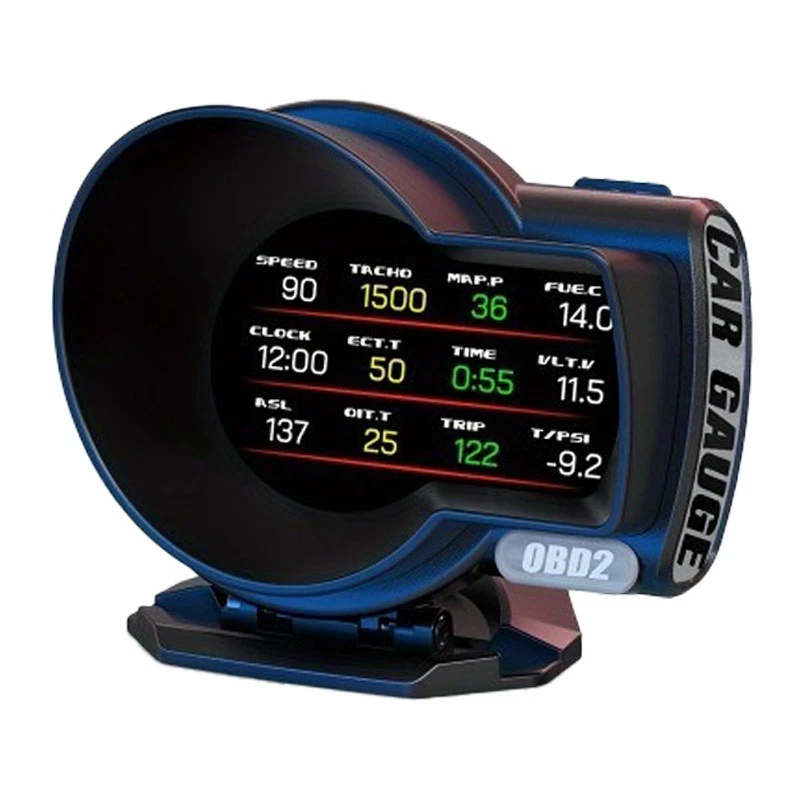 OBD2 Car Gauge Head Up Digital 3.5''LCD Display Speedometer Turbo RPM Temp Alarm Foto 1 de 4