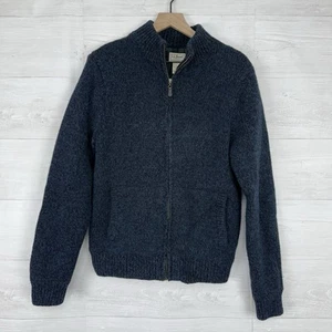 Maglione L.L Bean foderato in flanella 100% lana di agnello full zip uomo taglia small - Foto 1 di 12