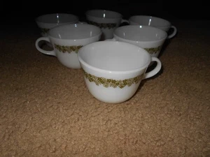6 Vintage Pyrex Corelle Spring Blossom Crazy Daisy Coffee Tea Cup Mugs Milk EUC - Picture 1 of 3