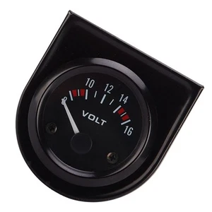 Universal Auto 8-16V Voltmeter Voltmeter Meter 52mm Schwarz - Picture 1 of 7