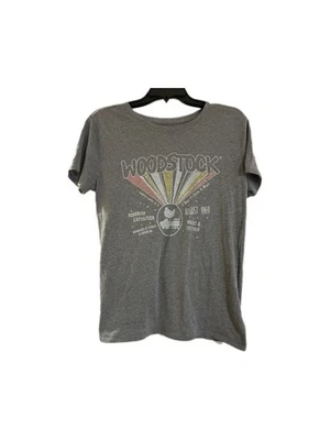 Camiseta Woodstock Usada en Excelente Condición Gris Gráfico Talla: M Foto 1 de 4