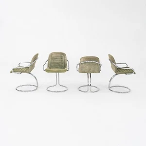 1970s Set of Four Gastone Rinaldi for RIMA Cantilever Dining Chairs in Chrome - Picture 1 of 10