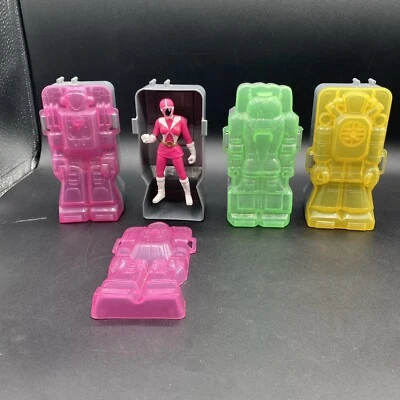 Power Rangers Lightspeed Rescue McDonalds amarelo verde rosa Ranger construir um Zord - Imagem 1 de 4