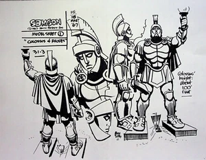 Young Samson & Goliath 1967 Animation Production ALEX TOTH Model Cel Copy - Picture 1 of 2