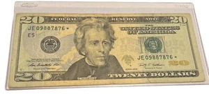 US Fancy Star Error Note Serial Twenty Dollar Replacement Duplicate Ink Fed $20 - Picture 1 of 2