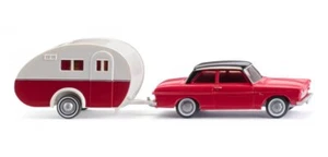Wiking H0 1/87 020203 Ford Taunus 12M mit Wohnwagen - NEU - Bild 1 von 1