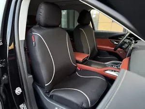 Per Honda Odyssey 1995-2016 Coprisedili Anteriori Auto Impermeabile Tela Nera 2pz - Foto 1 di 15