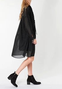 Robes midi surdimensionnées noires transparentes Georgette REPLAY taille S prix de prix de vente 170 £ - Photo 1/11