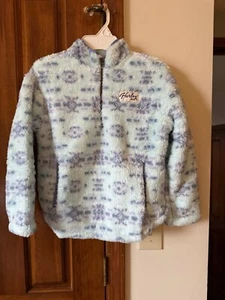 NEW Hurley Sherpa Plush Printed Quarter-Zip Jacket Size M 7/8  NWT Girls - Picture 1 of 8