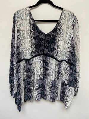 Romantic Gypsy Womens Lace Ladder Tunic Long Sleeve 2X Cottagecore - Image 1 of 4