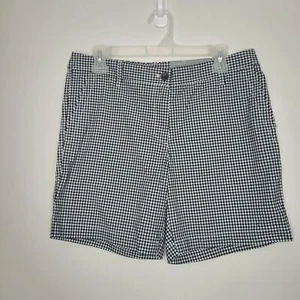 Talbots black and white gingham plaid preppy summer casual shorts size 6 NWT - Picture 1 of 8