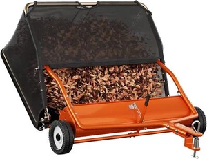48" Tow Behind Lawn Sweeper Leaf Collector Sweeper for Lawn 25.16 Cu FT Capacity - Picture 1 of 7