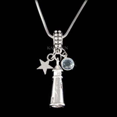 Faro Delicado Collar Estrella Faro Rayo de Esperanza Joyería Náutica Nuevo Foto 1 de 4