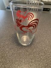 Libbey Glass Vintage Red Rooster Shaker W/ Lid. New Old Stock