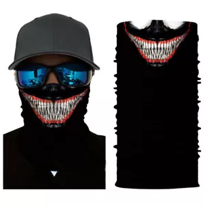 Venom Face Scarf Neck Gaiter Neckerchief Motorcycle Balaclava Sun Scarf Fishing - Picture 1 of 4