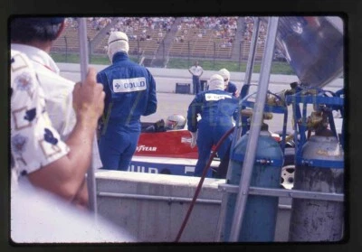 Mario Andretti Pit Stop -  1978 Ontario Motor Speedway - Vintage Race Slides x2 - Image 1 of 4