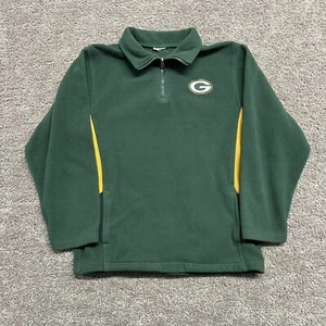 Vintage 90s 2000s Green Bay Packers NFL Fleece 1/4 Zip Pullover Embroidered M - Picture 1 of 11
