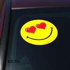 Car Dealer Windshield Stickers, Smiley Face w/ Hearts 6 packs 