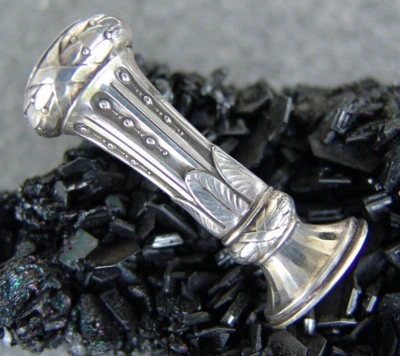 ANTIKE 800 SILBER HISTORISMUS PETSCHAFT, SCHNÖRKEL MONOGRAMM, " OS " PUNZIERT - Bild 1 von 4