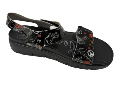 Sandalias Alegria para mujer talla 9 de cuero negro Vita Peace & Love cómodas y elegantes Foto 1 de 4