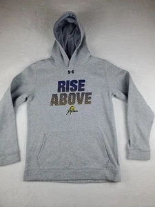 Under Armour Hoodie Youth XL Gray Rise Above Pullover Fleece Sweatshirt - Picture 1 of 20