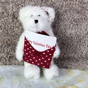 Boyd’s Bear White LOVIE Valentine’s Day with Card Bean Collection Vintage #82043 - Picture 1 of 14