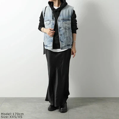 Colete jeans feminino unissex de algodão Acne Studios tamanho grande XXS/XS - Imagem 1 de 4