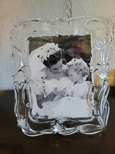 Bluebells Beautiful "Mikasa" Glass Picture Frame 7-1/4" x 9-1/2" LARGE SIZED - Picture 1 of 21