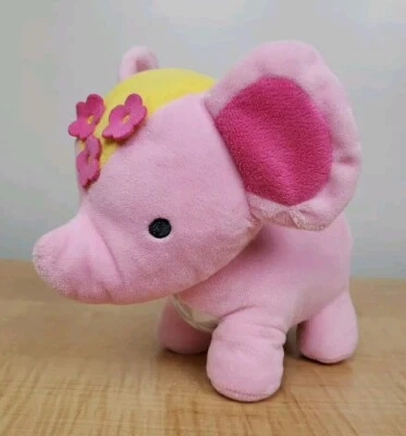 Kids Preferred Disney Baby Pink Elephant Plush 9" Rattle Crinkle Ears - Image 1 of 4