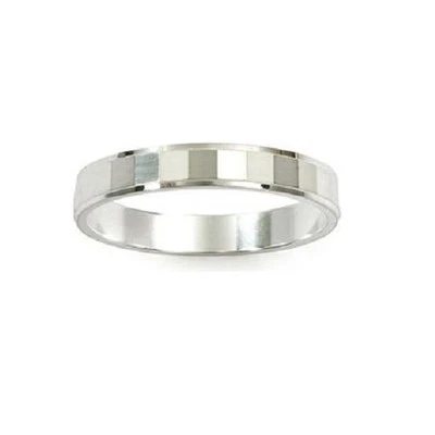 Alliance T62 Carreaux Multifacette Argent Massif 925 Rhodié Dolly-Bijoux