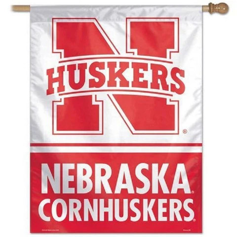 Nebraska Cornhuskers Vertical Banner [NEW] NCAA Flag Yard House Sign Cave Cover