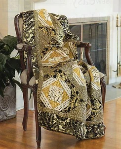 Vergoldete Schmetterlinge Quilt Muster zusammengesetzt JH - Bild 1 von 2