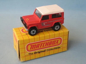 Matchbox Land Rover 90 Defender Red Body Boxed Toy Model Car Farming 60mm Grid c - Picture 1 of 2