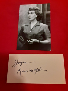 Super RARE Joyce Randolph Signed Autographed Index Card Photo Honeymooners