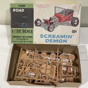 VTG Plastic Palmer 1:32 Scale Screamin' Demon Model Kit No. 409 Opened Box Rare! - Picture 1 of 14