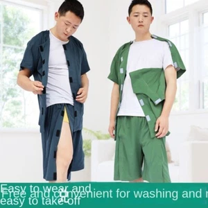 Short-Sleeved Hospital Patient Gown for Fracture Rehabilitation Postoperative - Imagen 1 de 21
