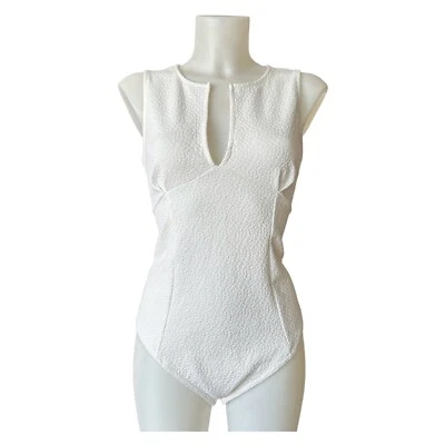 MISSGUIDED Women’s Sport Bodysuit Jumpsuit Size 8 Textured Sleeveles - Image 1 of 4