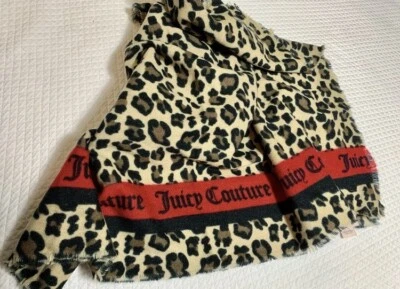 "Bufanda Juicy Couture con estampado de animales 50"" X 72"" polar nueva sin etiquetas" Foto 1 de 4