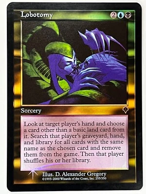 MTG Foil 1X Lobotomy X1 Invasion Magic - LP - Image 1 of 2
