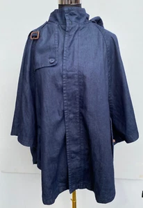 Country Road zip up/press stud denim poncho/cape Size S - Picture 1 of 12