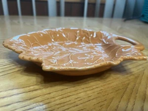 MARTHA STEWART COLLECTION ERNTEBLATT VORSPEISE TELLER KARMEL ORANGE KLEINER CHIP - Bild 1 von 5