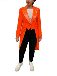 Disfraz de Carnaval Mujer Frac Colonia Naranja Satén Talla 36-54 - Imagen 1 de 2
